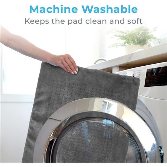 Ultra-Wide Microplush Heating Pad - 20” x 24” XXL Size & 6 Heat Settings - Picture 6 of 7